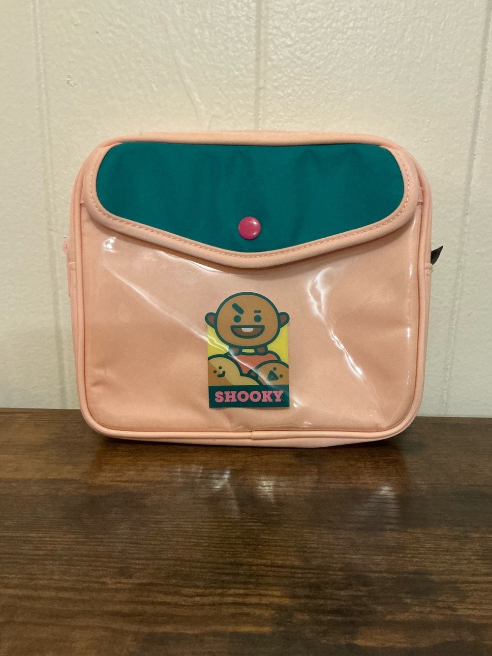 A Rare HTF BT21 Shooky Colorful Zip Multi Pouch Case